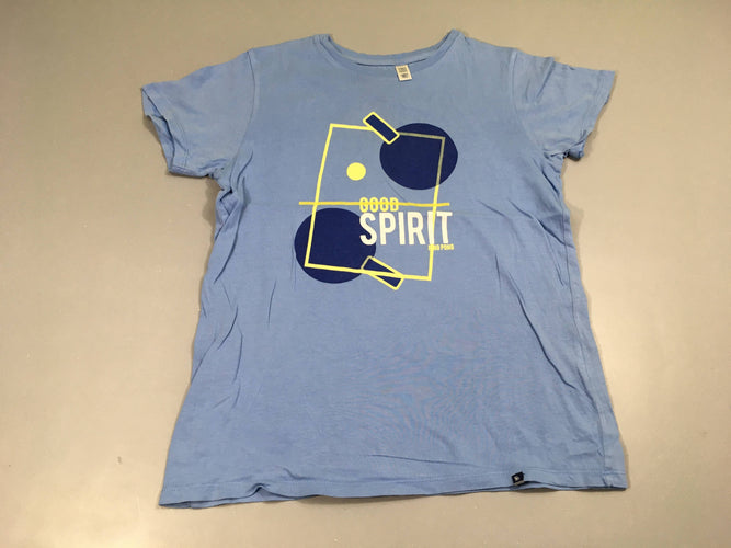 T-shirt m.c bleu clair, good spirit, moins cher chez Petit Kiwi