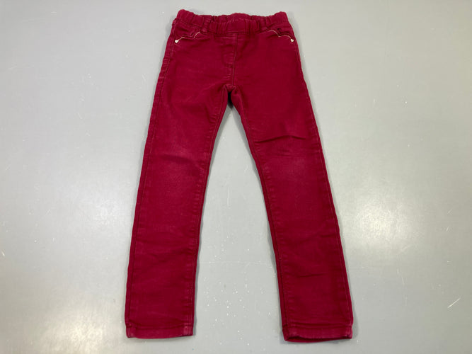 Jegging bordeaux, poches coeur, moins cher chez Petit Kiwi