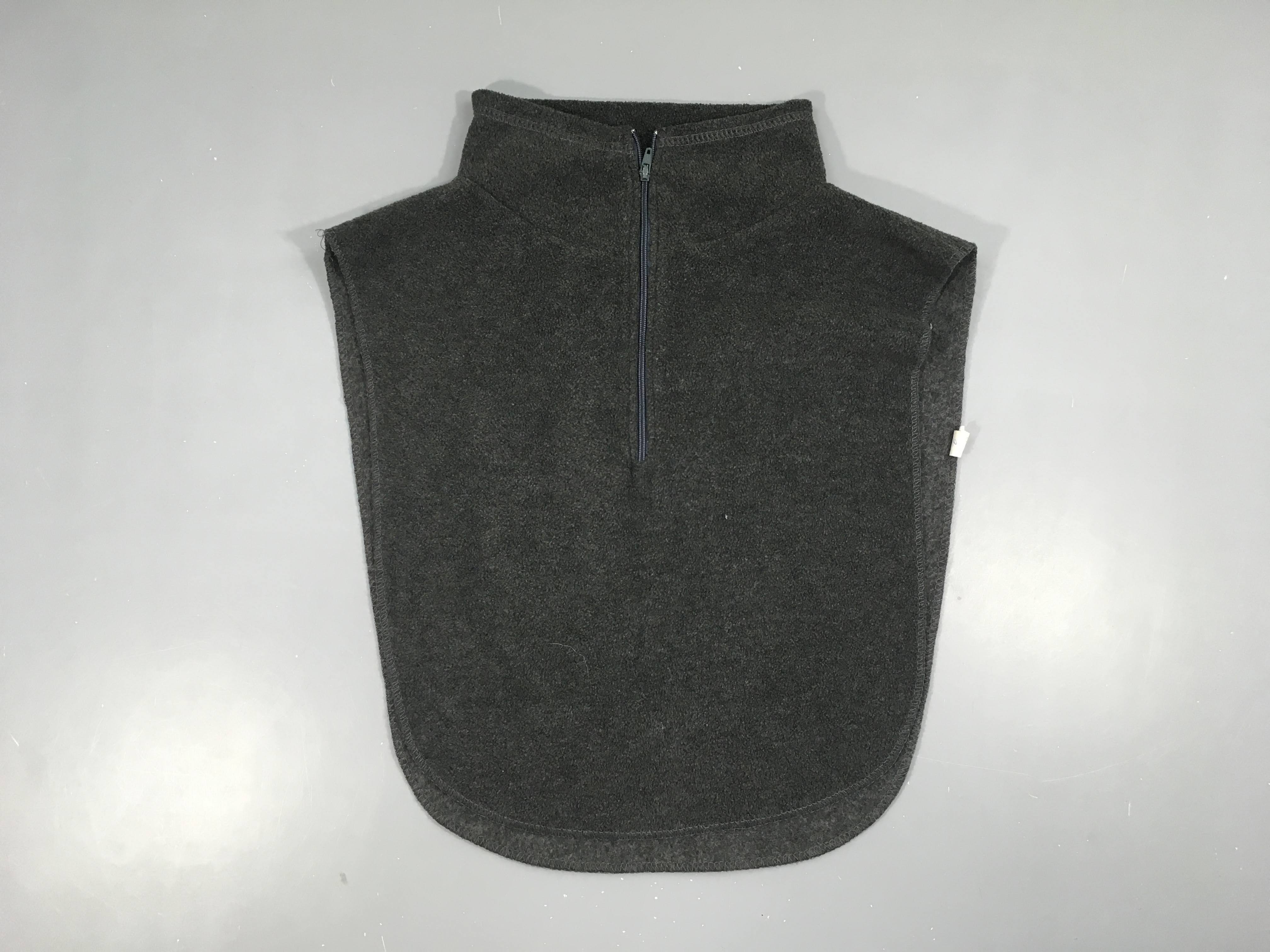 Faux col en polr gris chiné