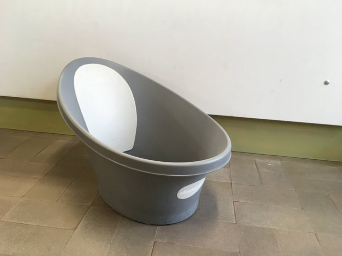 Baignoire bébé gris/blanc, Shnuggle - a servi, moins cher chez Petit Kiwi