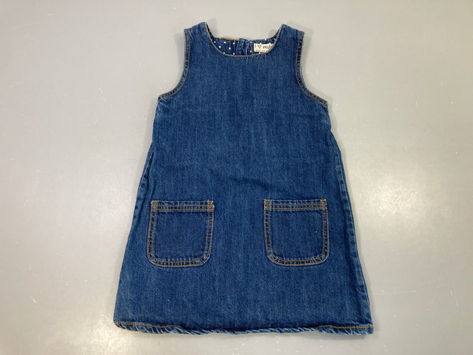 Robe en jean sans manches, poches, moins cher chez Petit Kiwi