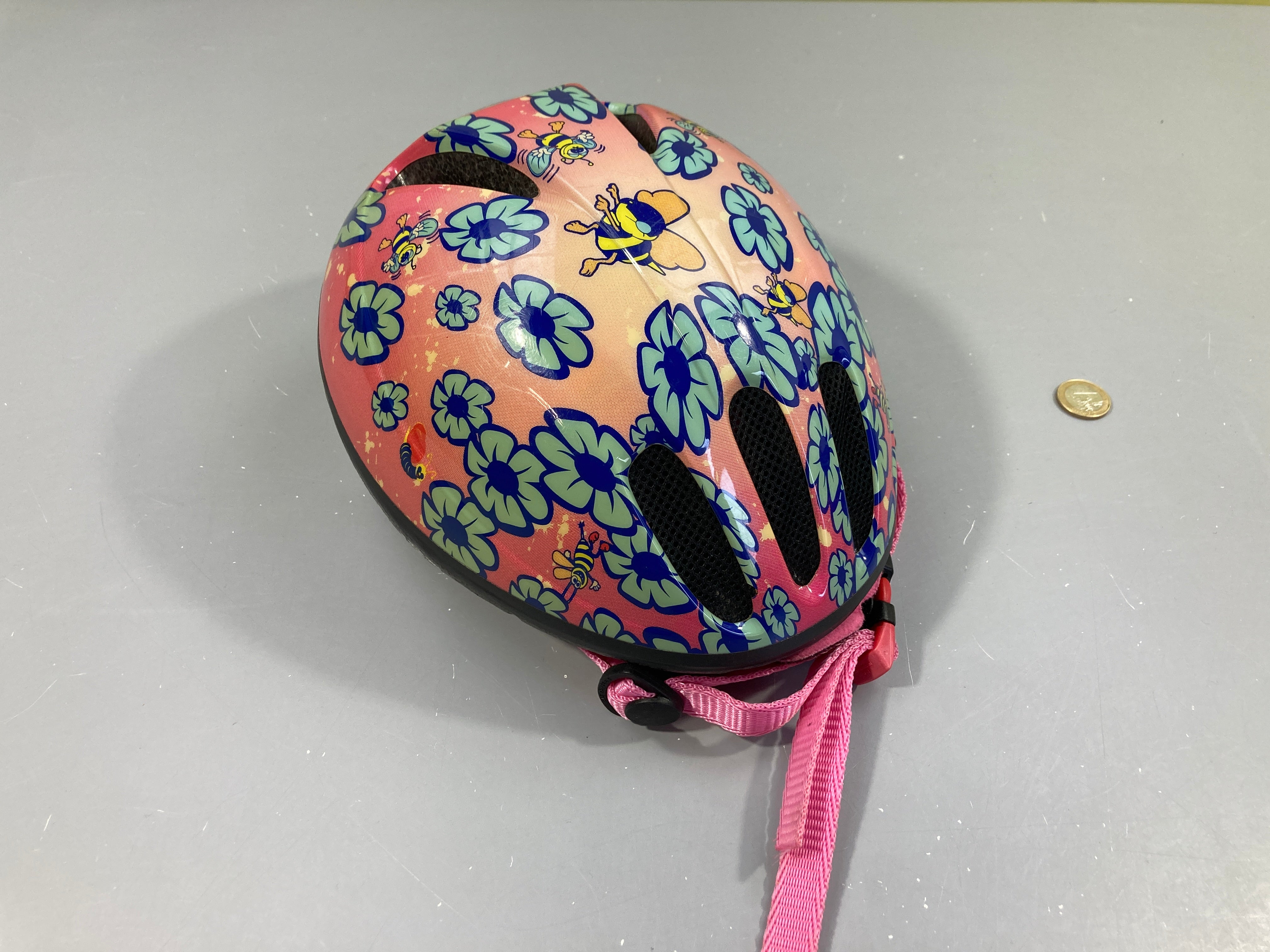 Casque vélo Rose fleuri abeilles 48-52cm Limar 123