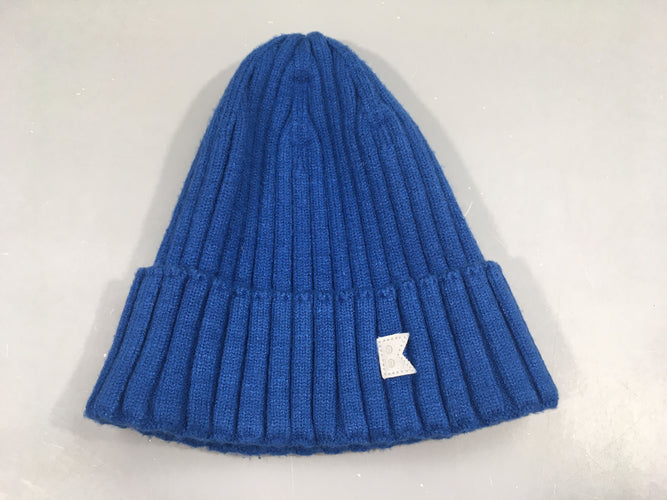 Bonnet bleu  côtelé  T57, moins cher chez Petit Kiwi