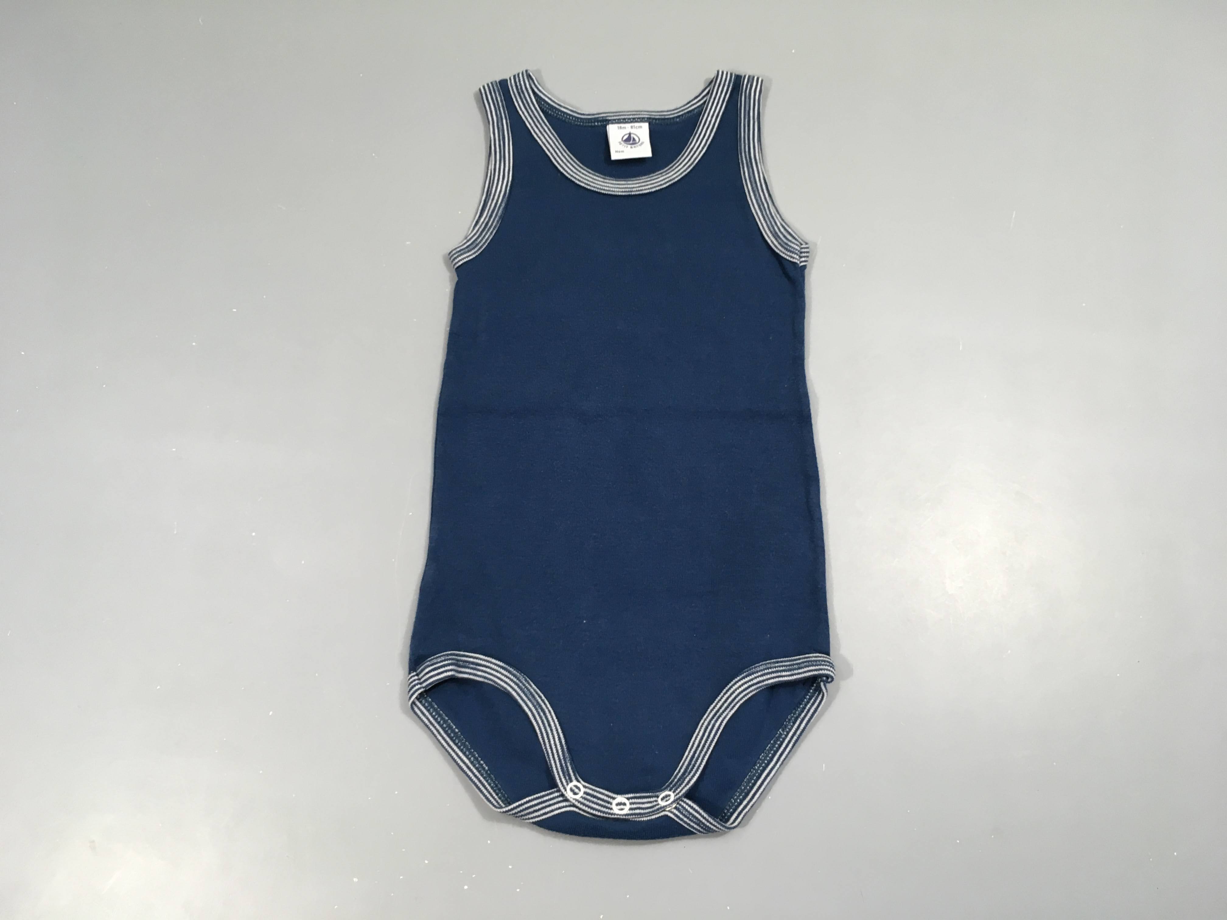 Body s.m ble rayé blanc, légèrement bouloché