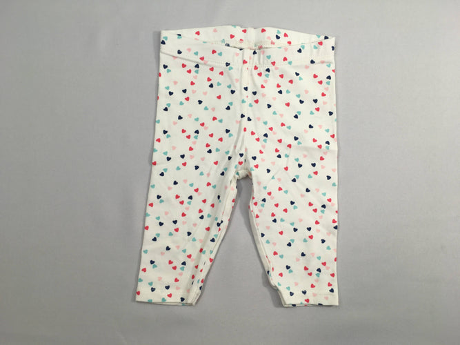Legging écru coeurs, moins cher chez Petit Kiwi