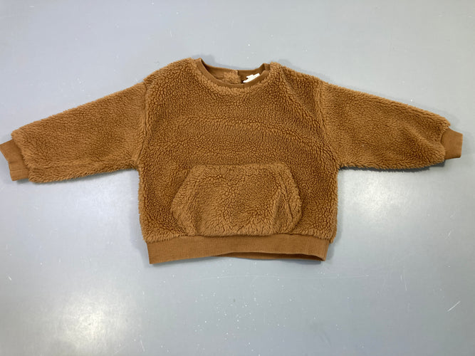 Pull teddy brun, moins cher chez Petit Kiwi
