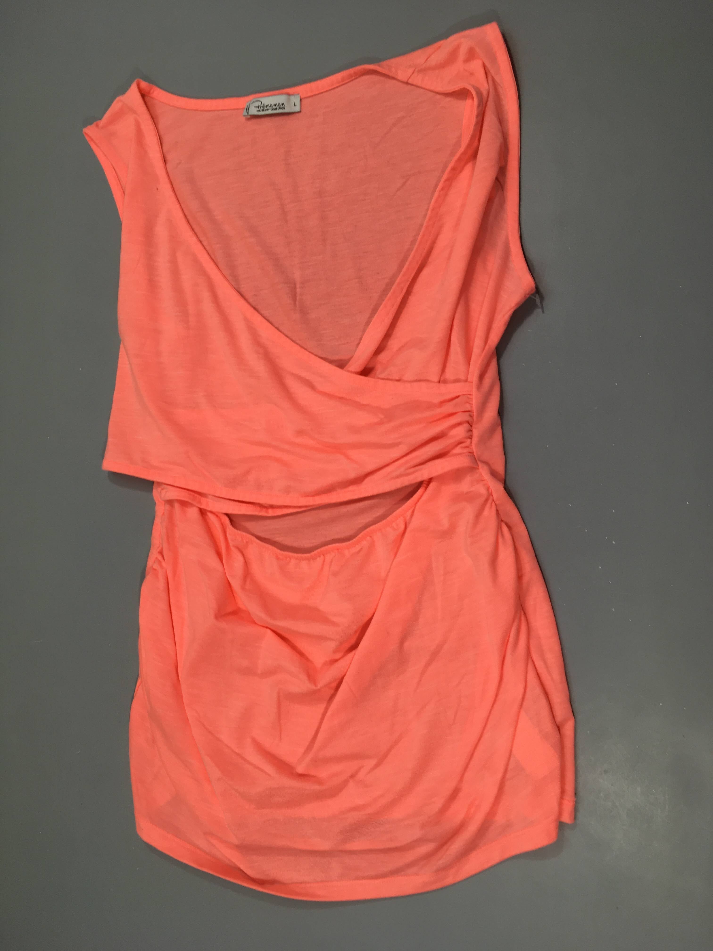 Débardeur d'allaitement saumon néon