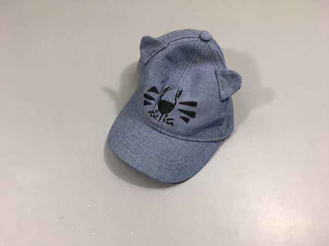 Casquette denim tigre, 6-12m, moins cher chez Petit Kiwi