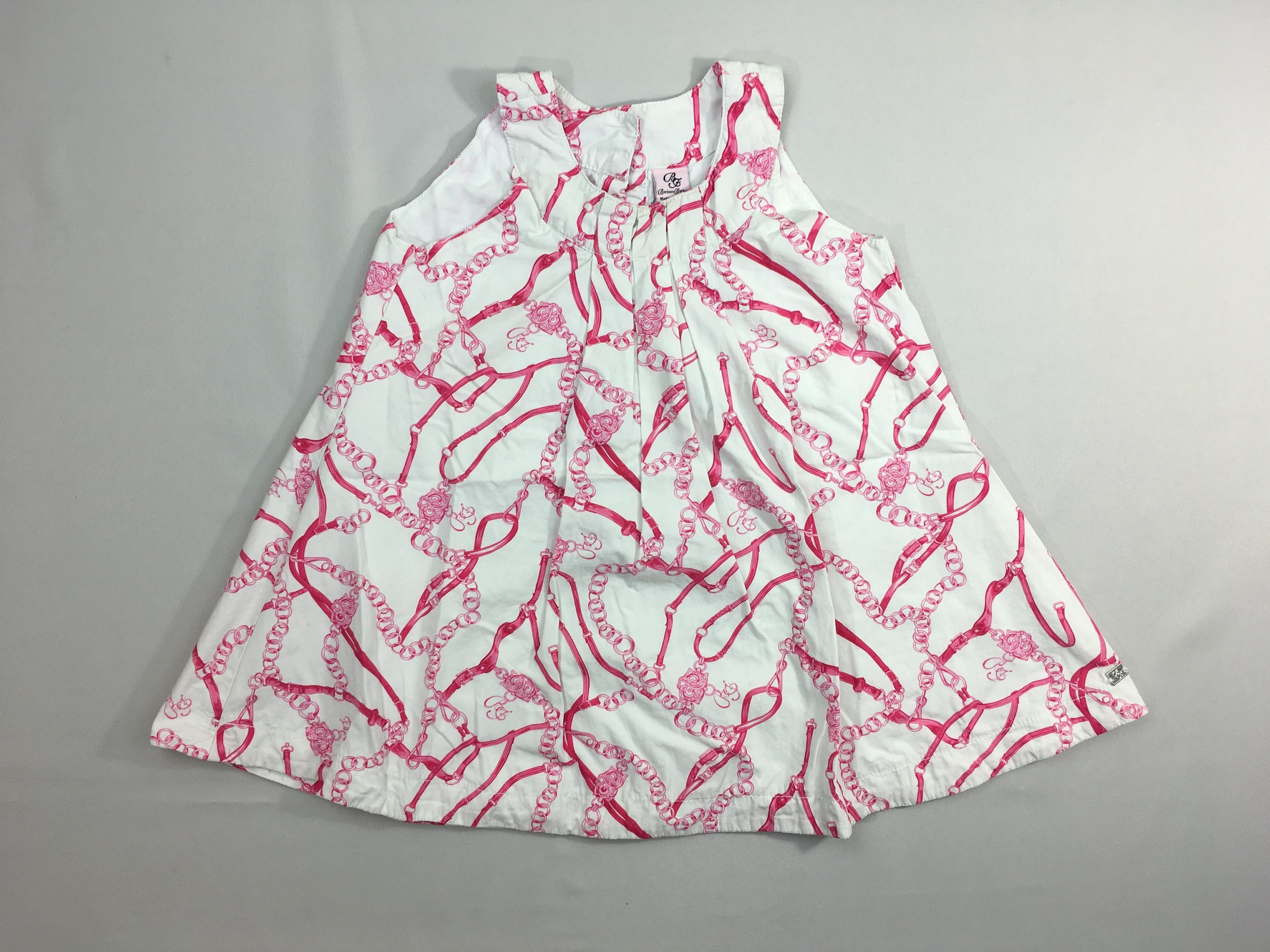 Robe s.m gris clair motifs ceinture/chaine