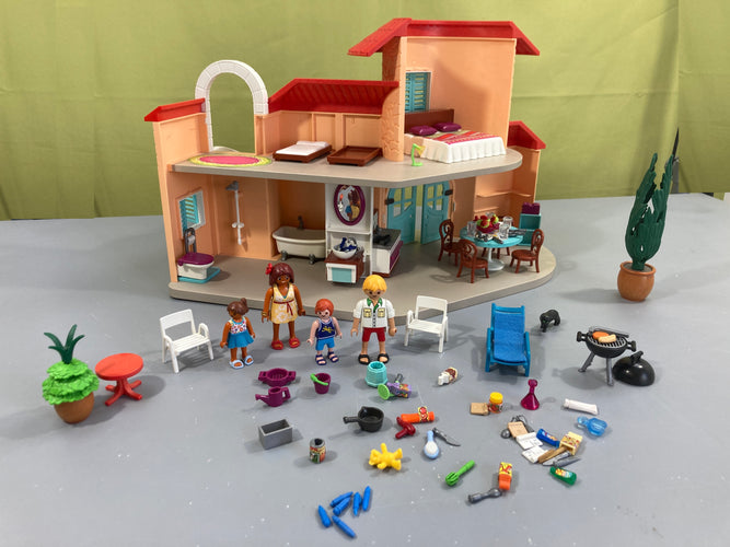 Villa de vacances, Family Fun 9420, +4a, manque quelques accessoires, moins cher chez Petit Kiwi