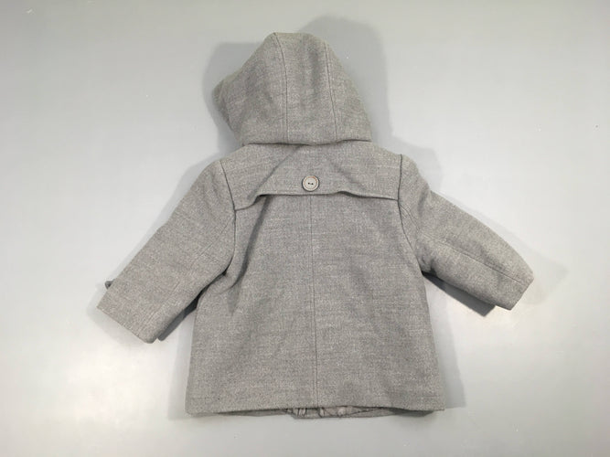 Manteau à capuche gris Tutto Piccolo, moins cher chez Petit Kiwi