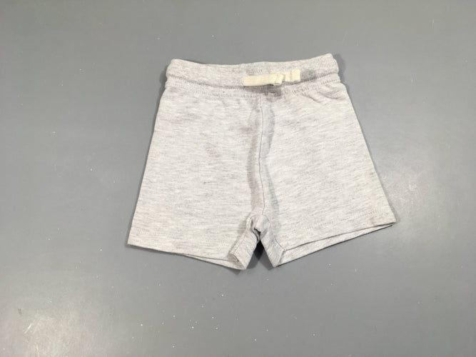 Bermuda molleton gris flammé, moins cher chez Petit Kiwi
