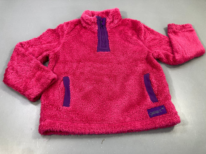 Pull peluche rose et mauve, moins cher chez Petit Kiwi