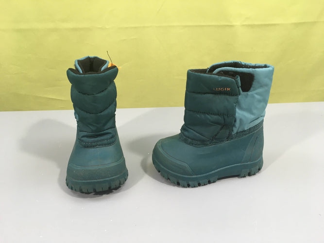 Bottes de neige bleu-vert Lugik, moins cher chez Petit Kiwi
