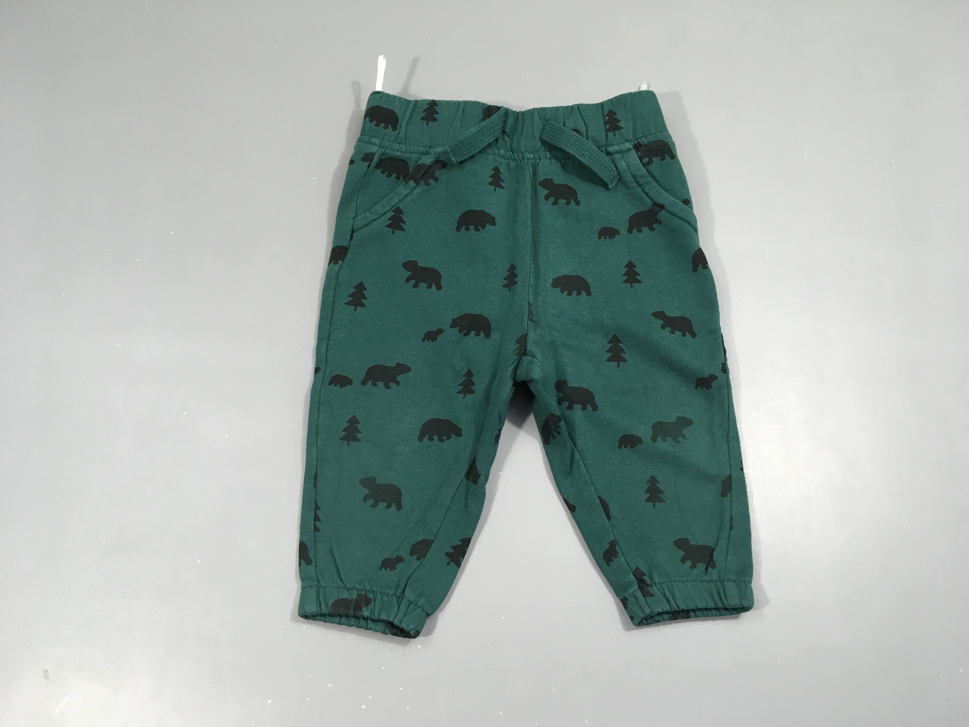 Pantalon molleton vert ours