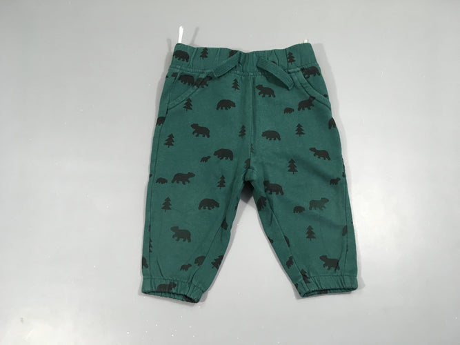 Pantalon molleton vert ours, moins cher chez Petit Kiwi