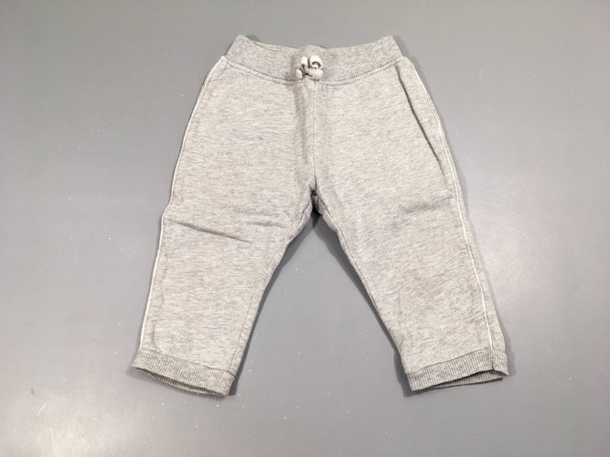 Pantalon molleton gris chiné, moins cher chez Petit Kiwi