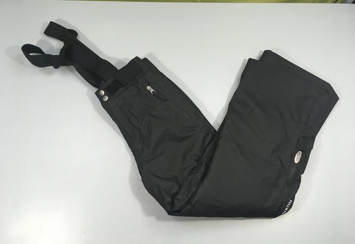Pantalon de ski Pull'n fit noir avec bretelles amovibles, moins cher chez Petit Kiwi