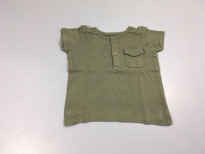 T-shirt m.c texuré kaki poche, moins cher chez Petit Kiwi