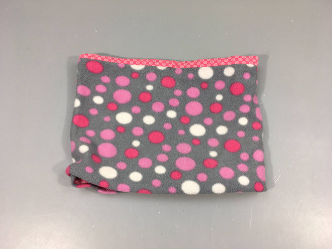 Tour de cou polar pois roses-blancs boulochés doublé jersey, moins cher chez Petit Kiwi