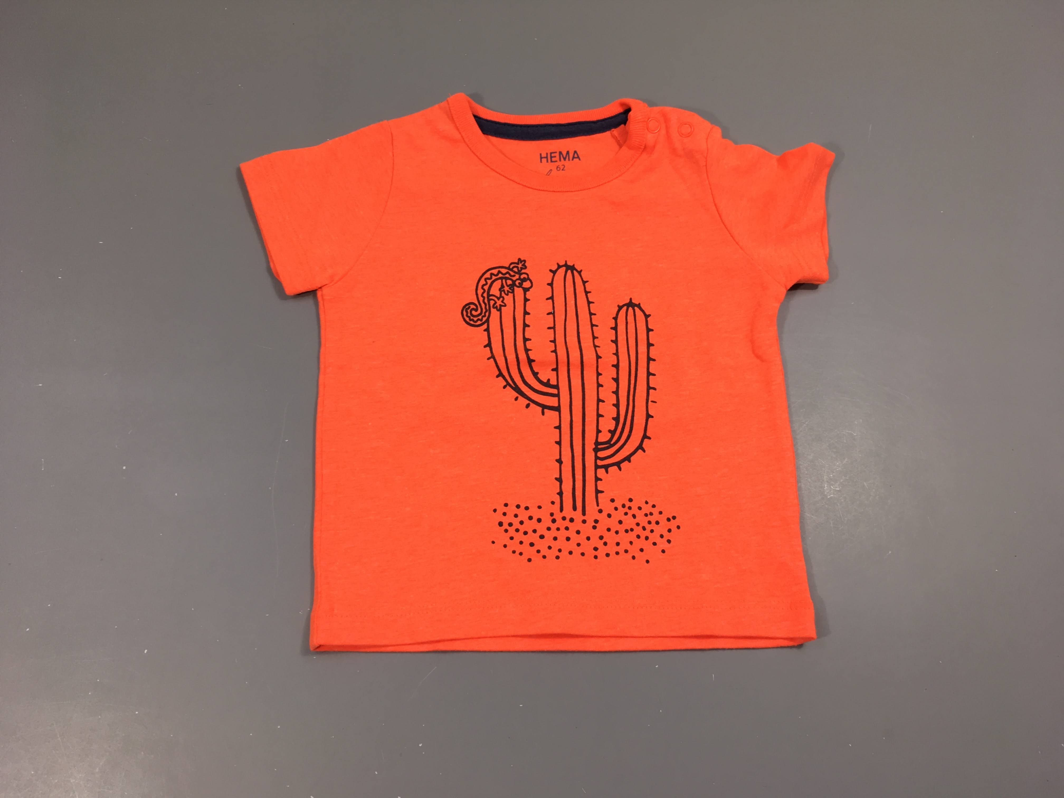T-shirt m.c orange néon cactus