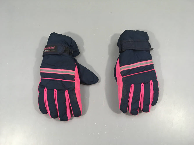 Gants de ski bleu-rose Thermolate, moins cher chez Petit Kiwi