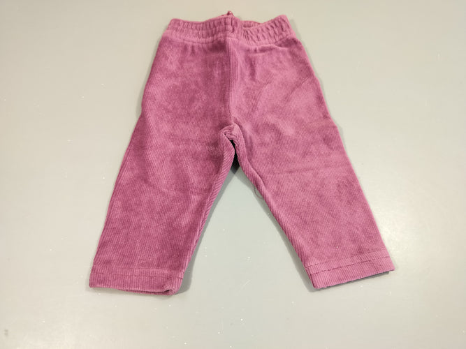 Legging velours côtelé mauve clair, moins cher chez Petit Kiwi