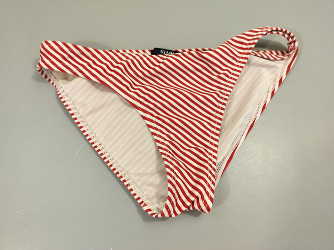 Culotte de maillot blanc rayé rouge, moins cher chez Petit Kiwi