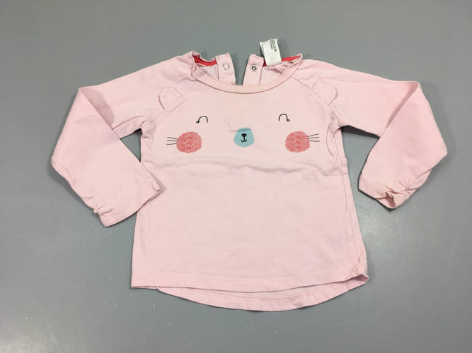 T-shirt m.l rose , petites oreilles, moins cher chez Petit Kiwi