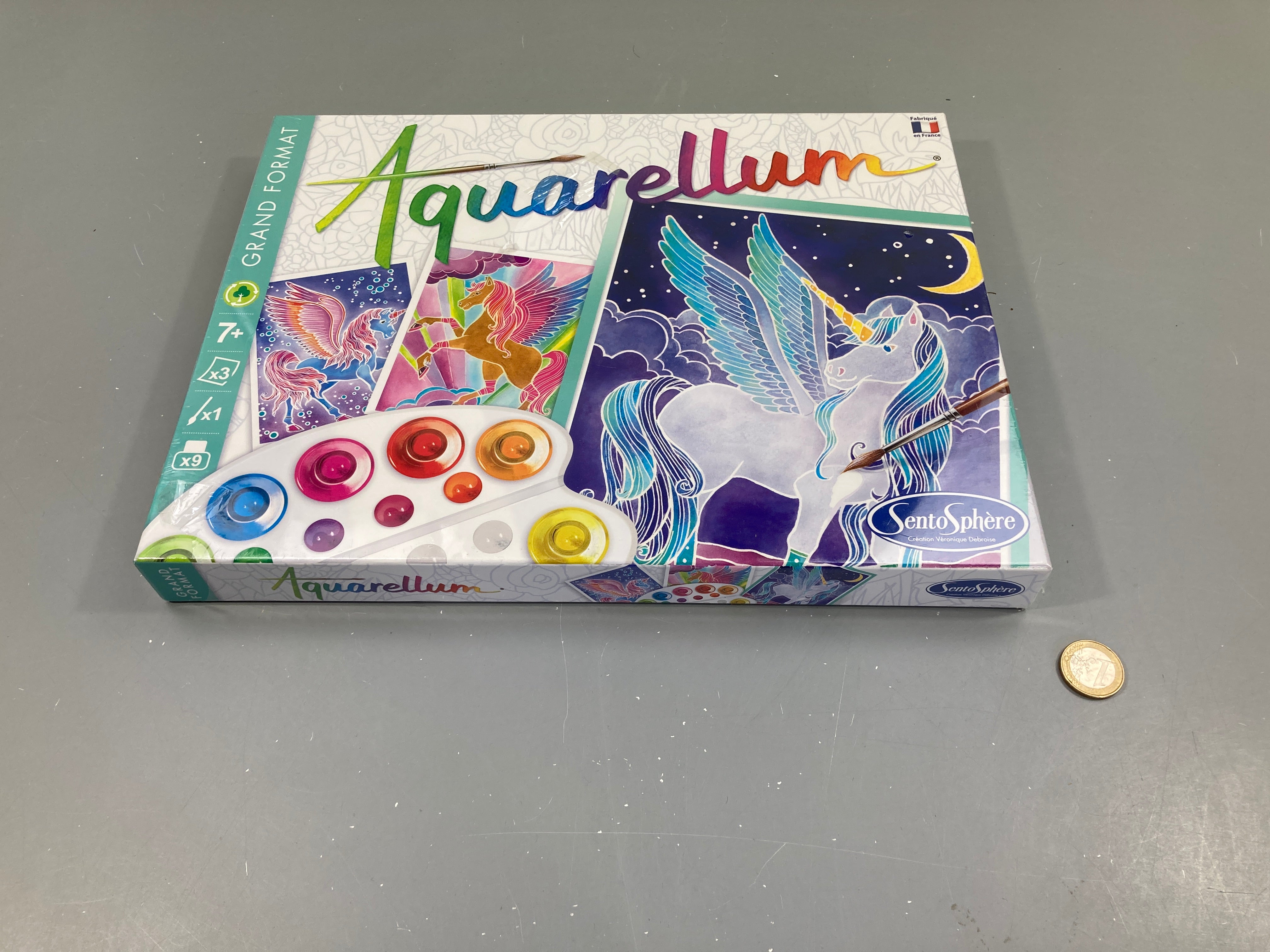 NEUF Aquarellum pégase grand format, +7a