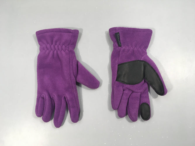 Gants polar mauve, Quechua, moins cher chez Petit Kiwi