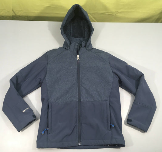 Veste bleu foncé doublée peluche à capuche amovible Mc Kinley, moins cher chez Petit Kiwi