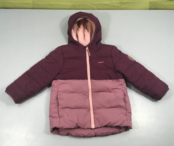 Doudoune mauve-parme Légères taches bas, moins cher chez Petit Kiwi