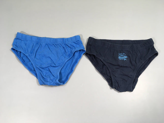 2 Slips bleus 74, moins cher chez Petit Kiwi