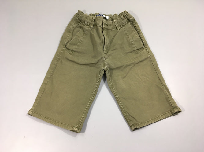 Bermuda chino slim kaki taille élastique, moins cher chez Petit Kiwi