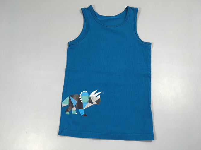 T-shirt s.m bleu Dino géométrique, moins cher chez Petit Kiwi