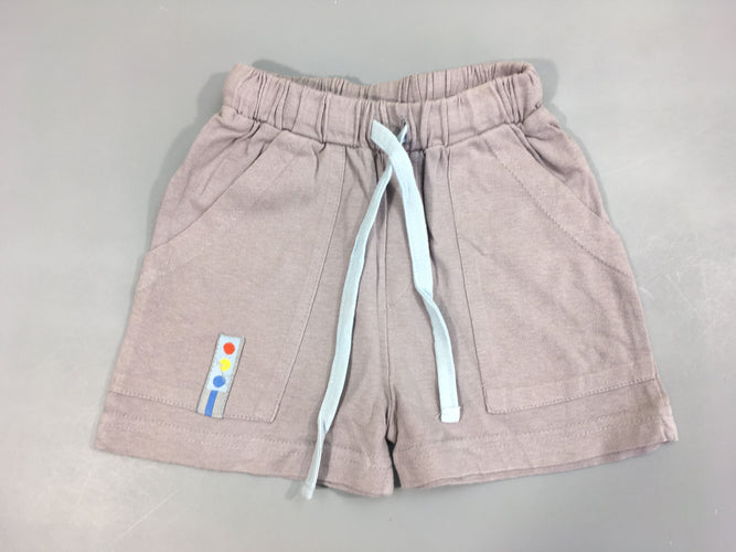 Bermuda jersey gris, légèrement bouloché, moins cher chez Petit Kiwi