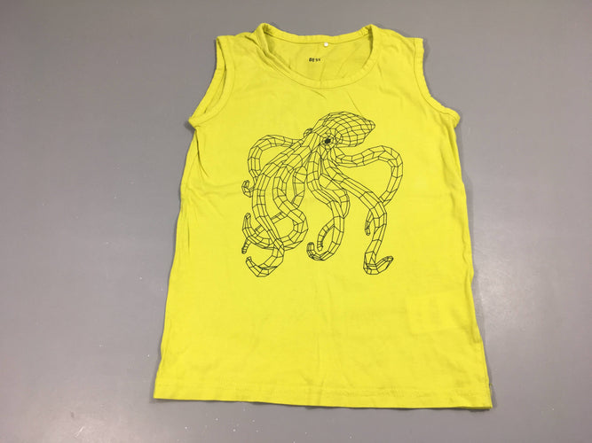 T-shirt s.m jaune pieuvre géométrique, moins cher chez Petit Kiwi