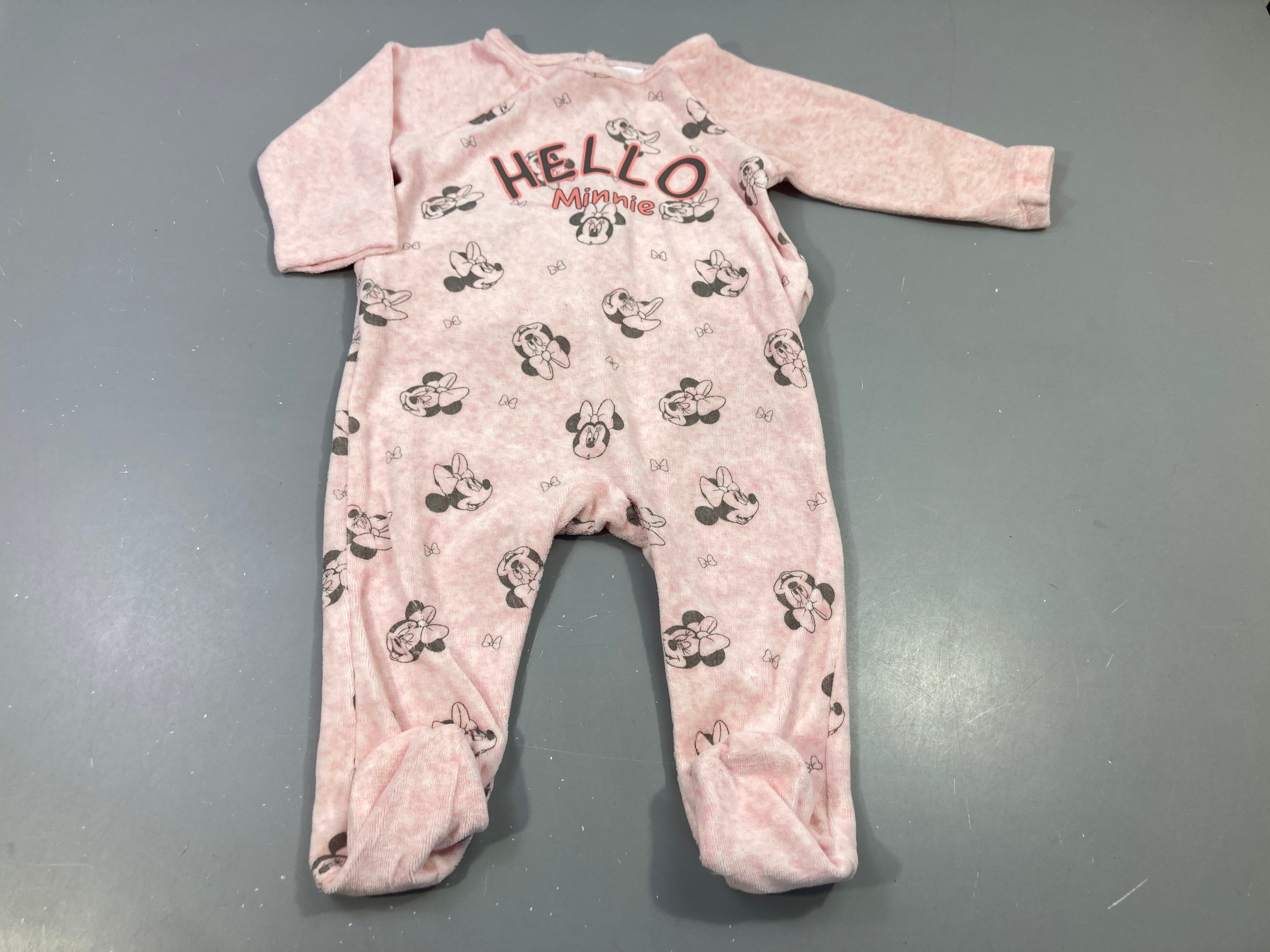 Pyjama velours rose chiné 