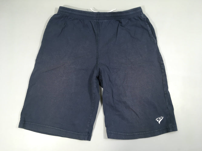 Bermuda jersey bleu-Légèrement bouloché, moins cher chez Petit Kiwi
