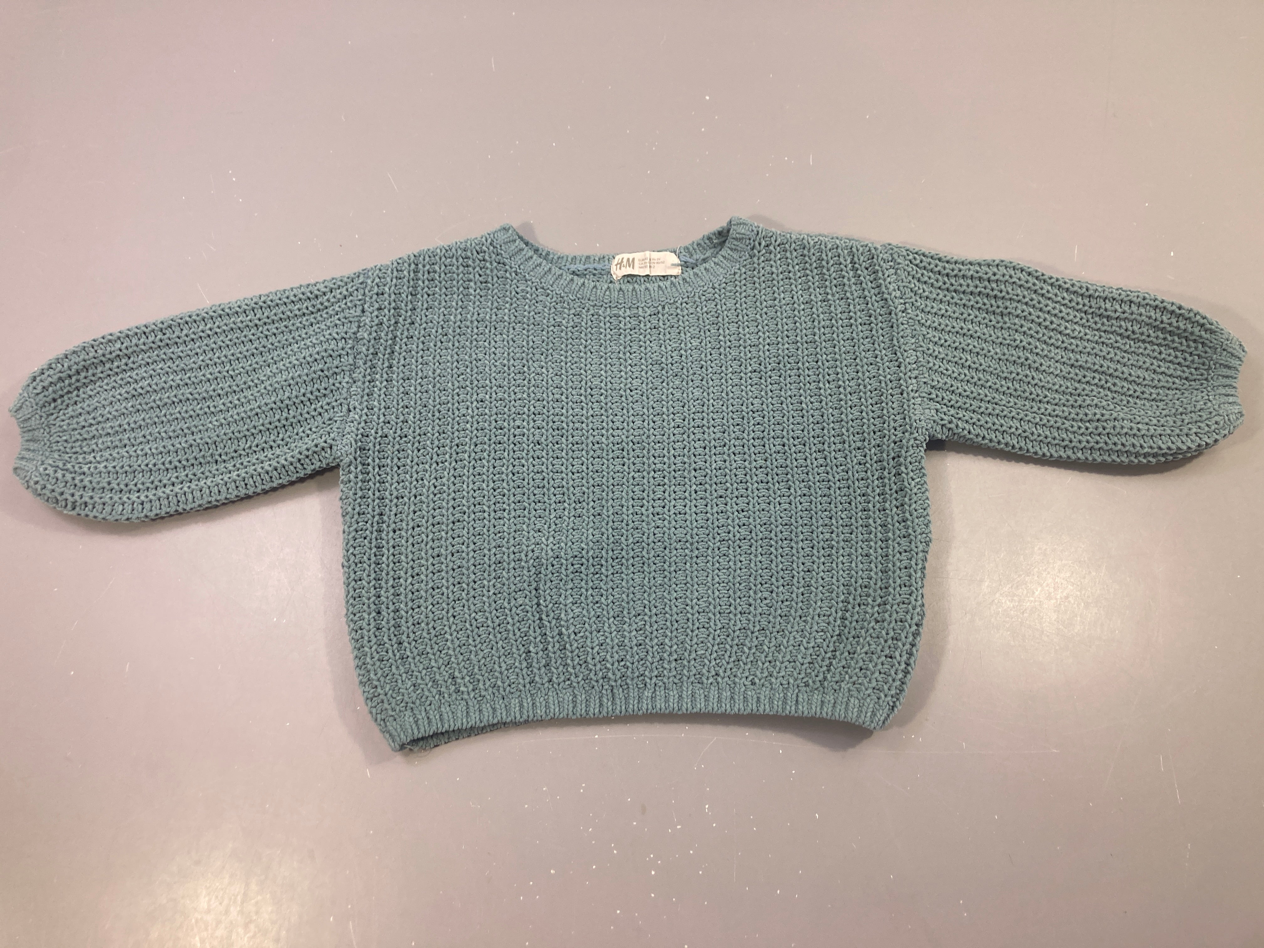 Pull mailles bleu