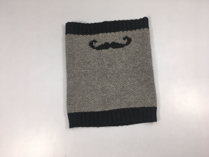 Tour de cou gris foncé moustache, moins cher chez Petit Kiwi