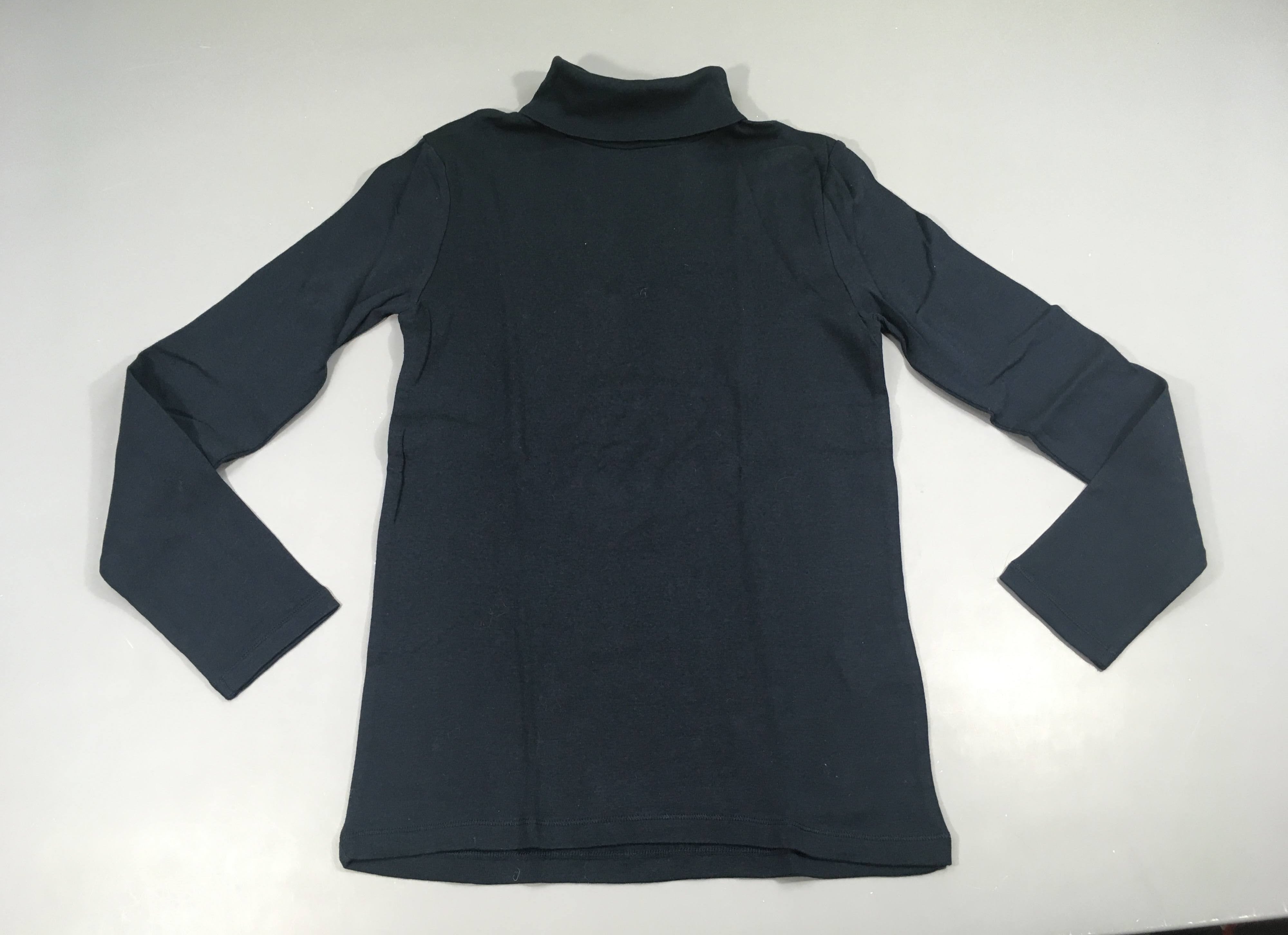 T-shirt m.l bleu foncé col roulé