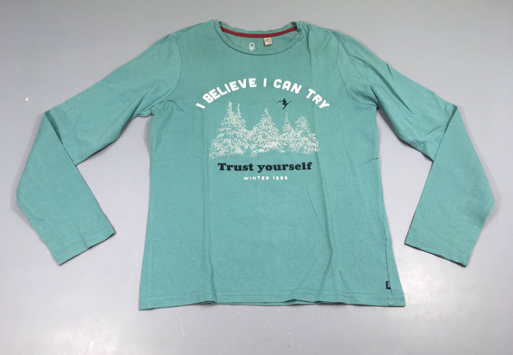 T-shirt m.l bleu believe ski, moins cher chez Petit Kiwi