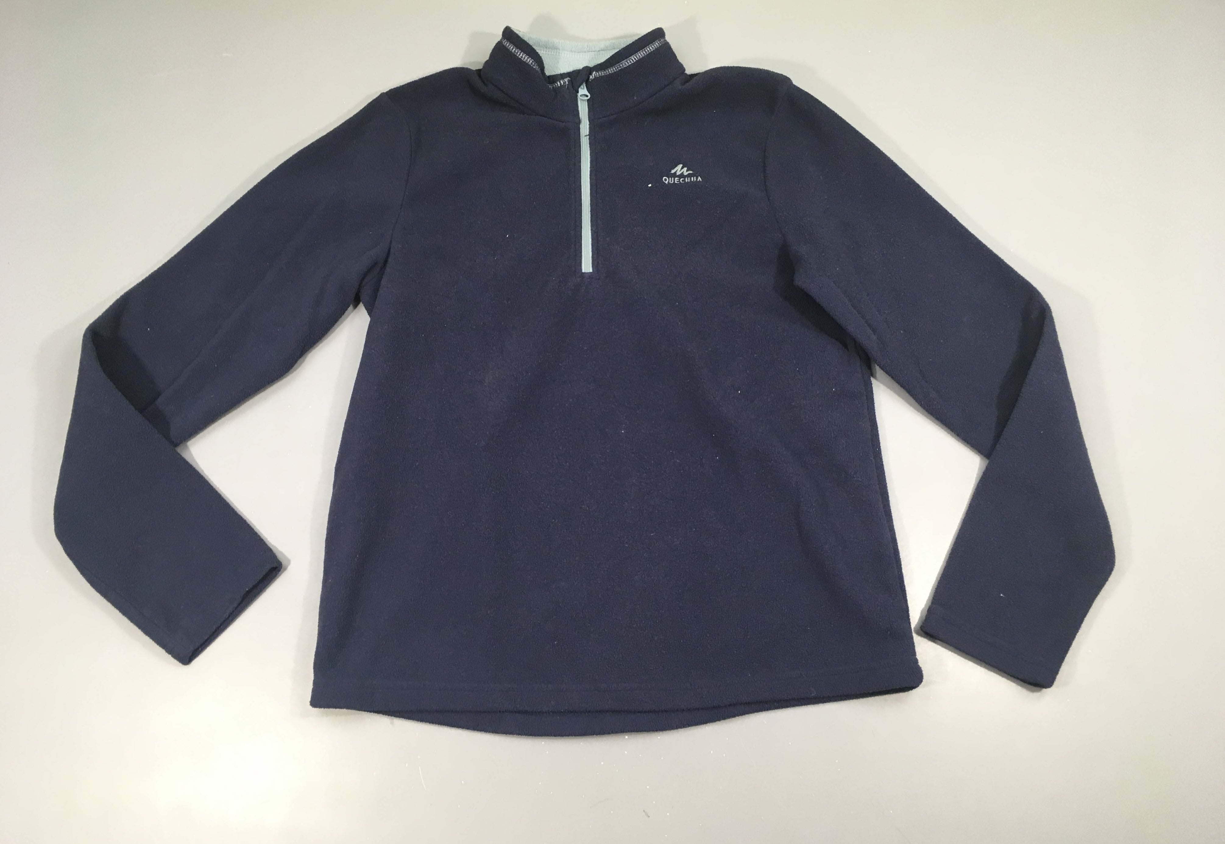 Polar zippé bleu foncé col camionneur