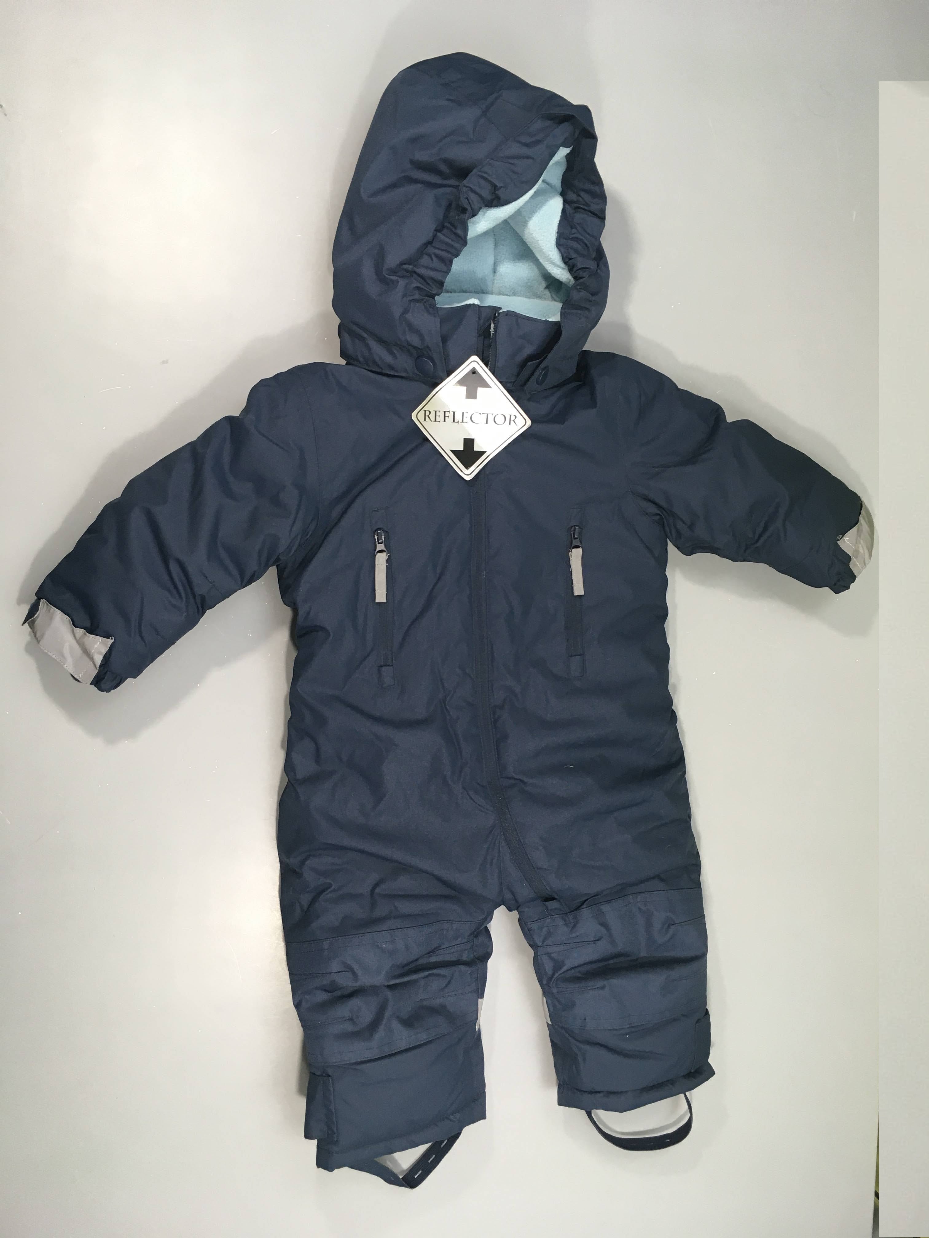 NEUF Combinaison de ski bleu marine doublée polar