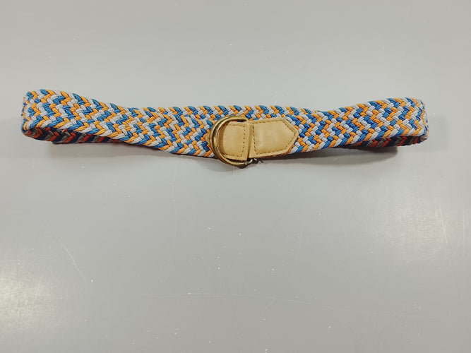 Ceinture tressée bleu, bleu clair, saumon, moins cher chez Petit Kiwi