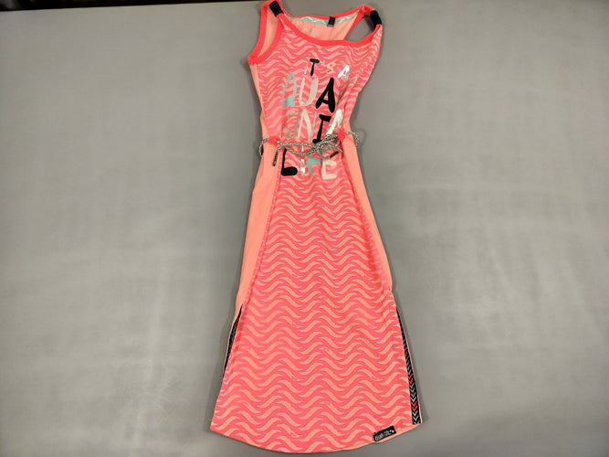 Robe longue s.m rose avec ceinture "It's Quapi Kinda life", moins cher chez Petit Kiwi