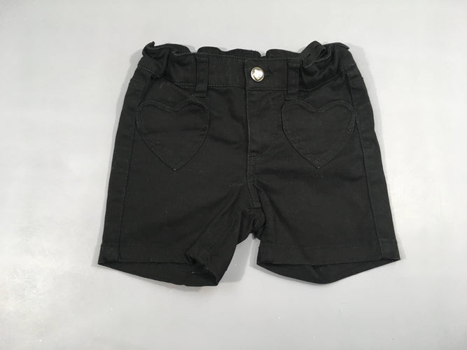 Short noir coeurs, moins cher chez Petit Kiwi