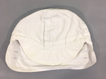 Casquette souple  blanche, protège nuque